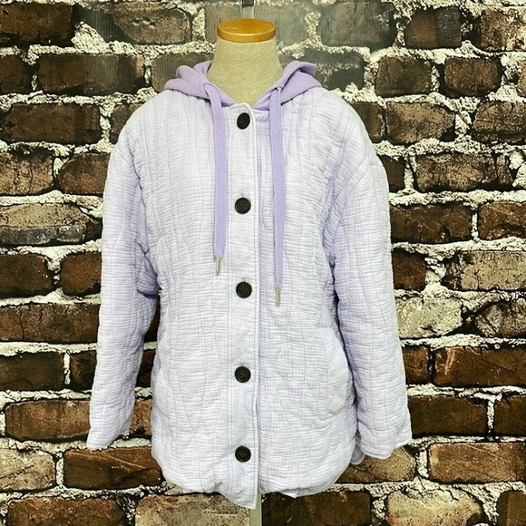 Avec Les Filles Purple Button Up Pockets Size Small S - Picture 6 of 15